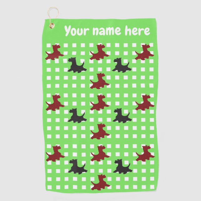 Toalla De Golf Perros de Escocia (Anverso)