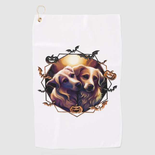 Toalla De Golf Perros de Halloween (Anverso)