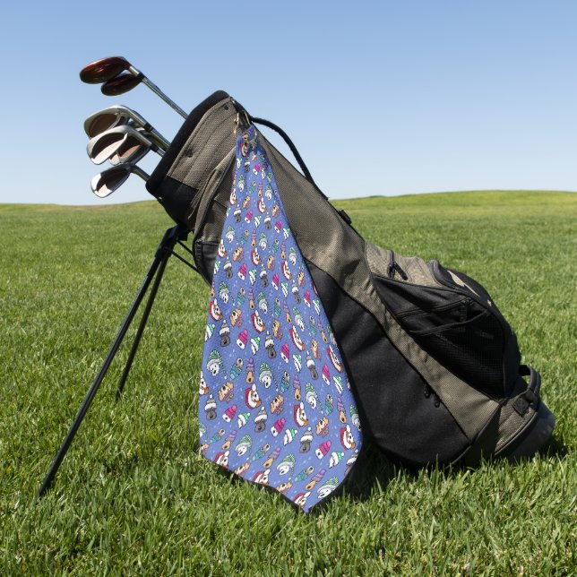 Toalla De Golf Perros de Invierno (Verde)