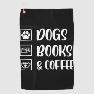 Toalla De Golf Perros Libros Café Perro divertido