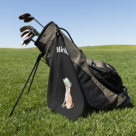 Toalla De Golf Persona negra de perro de Chihuahua
