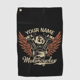 Toalla De Golf Personaliza motocicletas de motero Alas de motor G