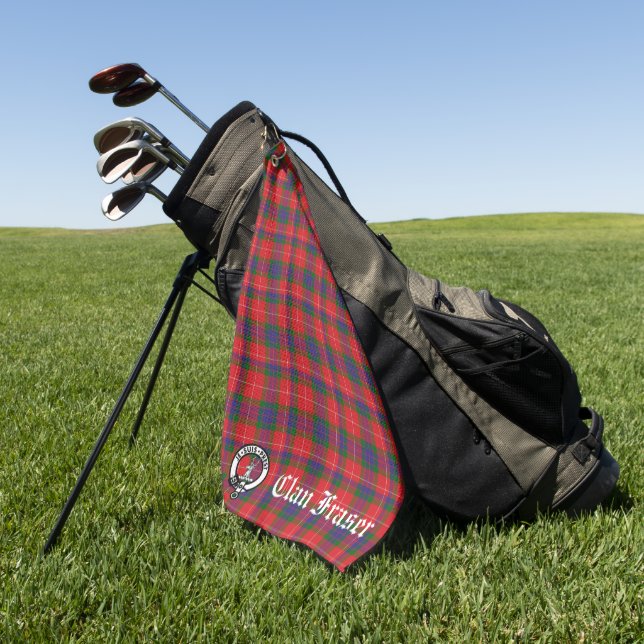 Toalla De Golf Personalizable Clan Fraser Escudo Badge & Tartan (Verde)