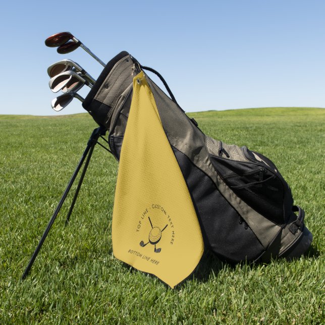 Toalla de Golf Personalizable con Texto y Logo (Verde)