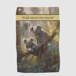 Toalla De Golf Personalizable de los sueños forestales de Koala