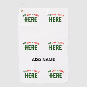 TOALLA DE GOLF PERSONALIZABLE MODERNO ESTILO BLANCO VERIFICADO MA