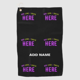 TOALLA DE GOLF PERSONALIZABLE MODERNO ESTILO NEGRO VERIFICADO MAR