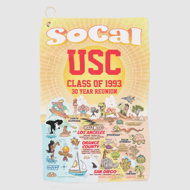 Toalla De Golf Personalizable SoCal (Anverso)