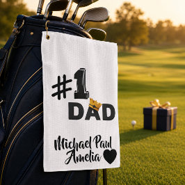 Toalla de golf personalizada #1 Papá