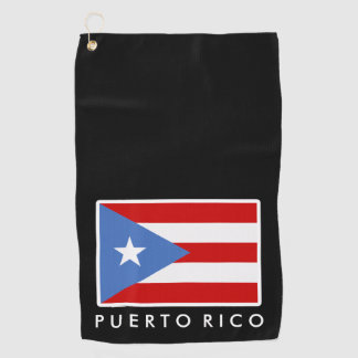 Toalla de golf personalizada, bandera de Puerto Ri
