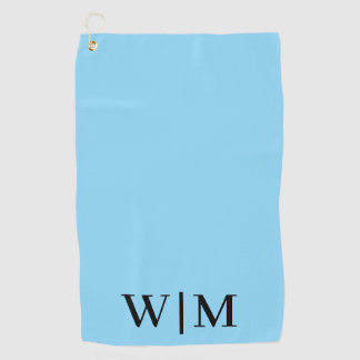 Toalla de golf personalizada Black and Baby Blue