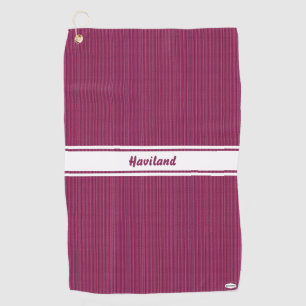 Toalla de golf personalizada Cherry Pink Plaid HAM