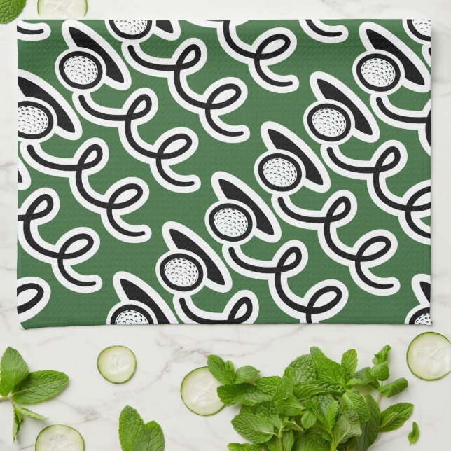 Toalla de golf personalizada con patrón de balonce (Doblado)