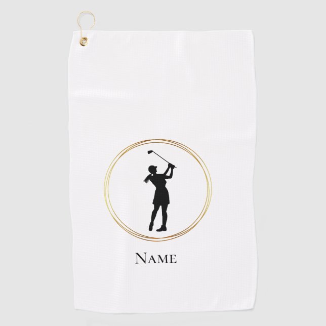 Toalla de golf personalizada de Silhouette para mu (Anverso)