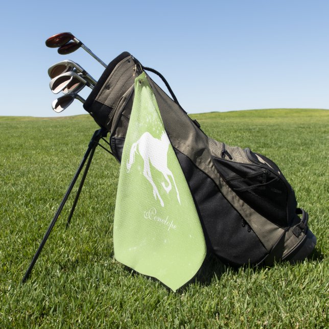 Toalla de Golf Personalizada Green Unicorn (Verde)