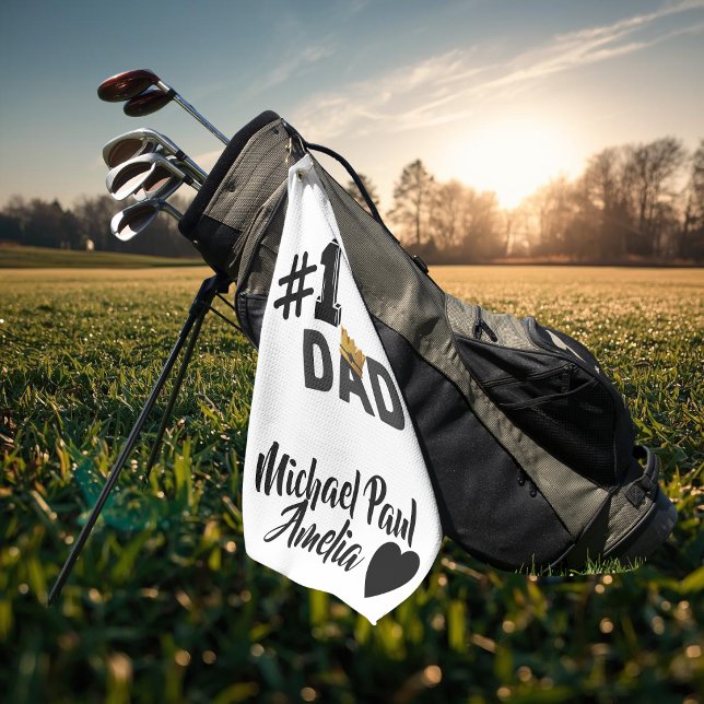 Toalla de golf personalizada "Papá amor #1" (Subido por el creador)