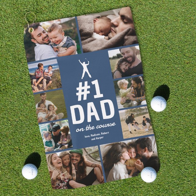 Toalla de golf personalizada para Papá Nº1 con Fot (Subido por el creador)