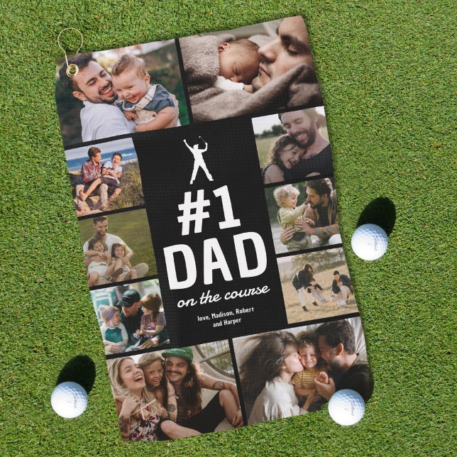 Toalla de golf personalizada para Papá número 1 co (Subido por el creador)