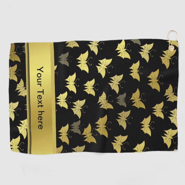Toalla De Golf personalizada, plantilla, mariposa, mariposas, (Horizontal)