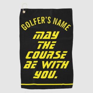 Toalla de golf personalizada 'Que el campo esté co