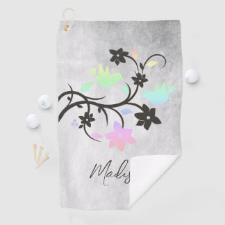 Toalla de golf personalizada Rainbow Pastel Lovebi