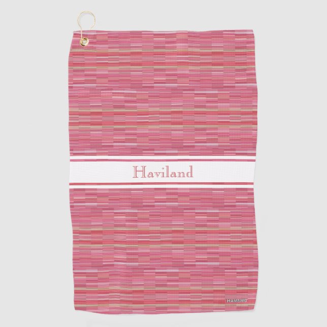 Toalla de Golf Personalizada Rosa HAMbWG (Anverso)