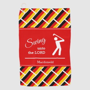 Toalla De Golf Personalizado ALEMANIA Cristiano Swing Unto The Lo