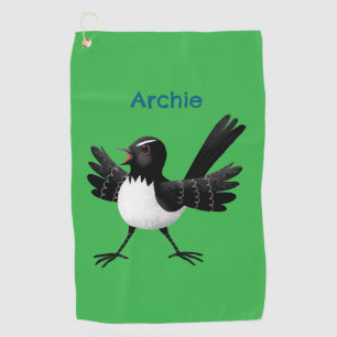 Toalla De Golf Personalizado australiano Willie Wagtail personali