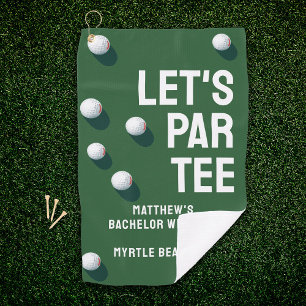 Toalla De Golf Personalizado Bachelor Party Golfing Trip Let's Pa