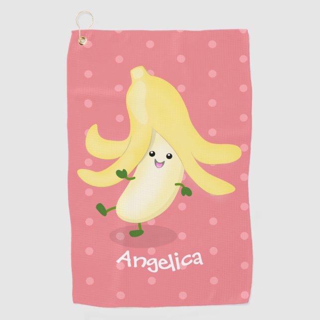 Toalla De Golf Personalizado bananero Cute kawaii (Anverso)