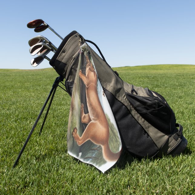 Toalla De Golf Personalizado Cougar Caza Camping Regalos Deco (Verde)