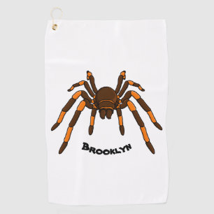 Toalla De Golf Personalizado de araña tarántula arenosa marrón y 