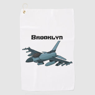 Toalla De Golf Personalizado de avión de combate militar