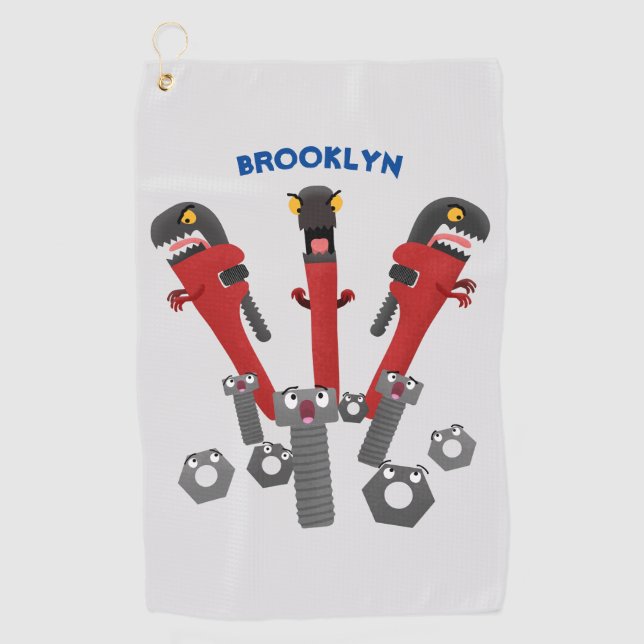 Toalla De Golf Personalizado de humor de herramientas monstruosas (Anverso)