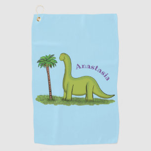 Toalla De Golf Personalizado de los dinosaurios de brontosauro ve