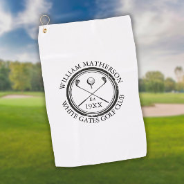 Toalla De Golf Personalizado de nombres de club de golf clásico p