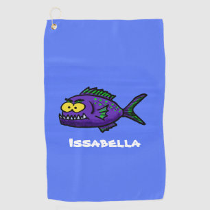Toalla De Golf Personalizado de pescado piraña