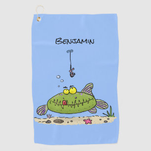 Toalla De Golf Personalizado de pescadores de peces gordos y hamb
