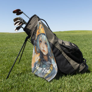 Toalla De Golf Personalizado de plantilla de fotografía Texto cur