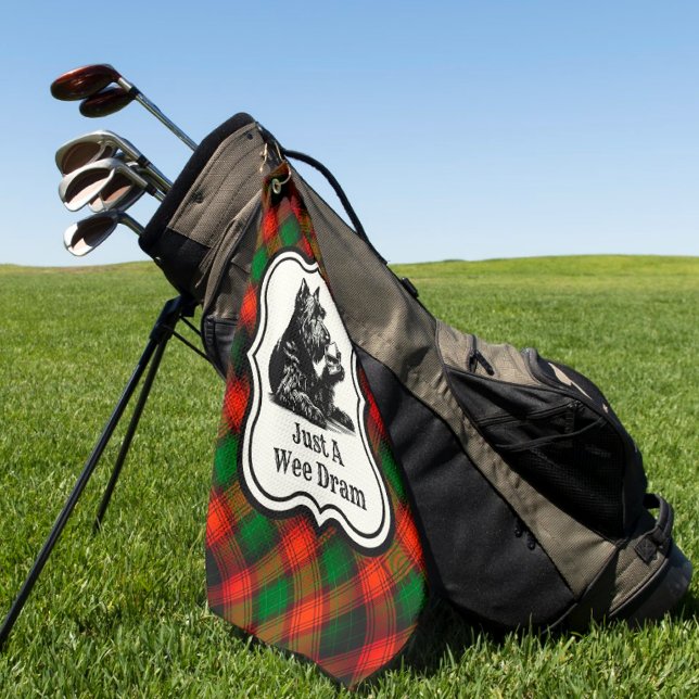 Toalla De Golf Personalizado el drama de café de Escocia (Personalize this golf towel for someone special.)