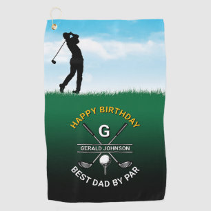 Toalla De Golf Personalizado Elegant Golf Monograma Diseño Fiesta