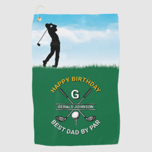 Toalla De Golf Personalizado Elegant Golf Monograma Diseño Fiesta