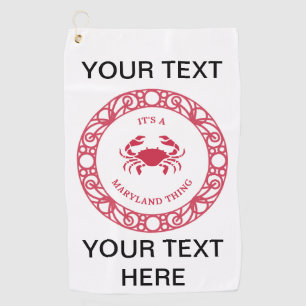 TOALLA DE GOLF PERSONALIZADO ES UNA COSA MARÍTIMA (CRABS)
