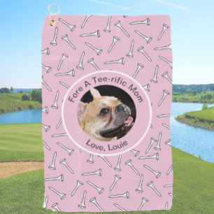 Toalla De Golf Personalizado foto de perro regalo de golfista gra