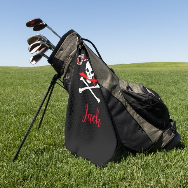 Toalla De Golf Personalizado Jolly Roger (Cutlass) (Verde)