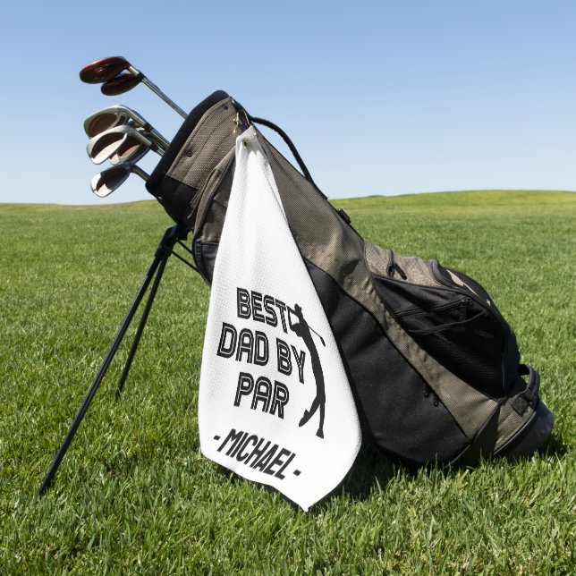 Toalla De Golf Personalizado Mejor Papá Por Par (Verde)