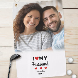 Toalla De Golf Personalizado moderno de Golfer Fun, foto de mi ma