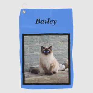 Toalla De Golf Personalizado Monogramed Mascota o foto familiar