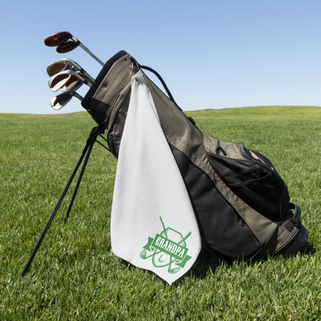Toalla de golf personalizado - Nombre y diseño per (Verde)