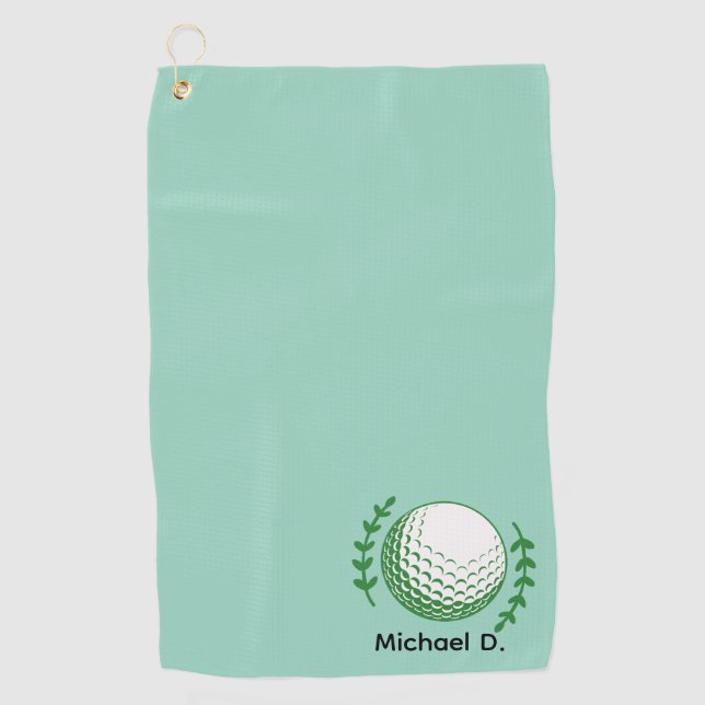 Toalla de golf personalizado - Nombre y logotipo p (Anverso)